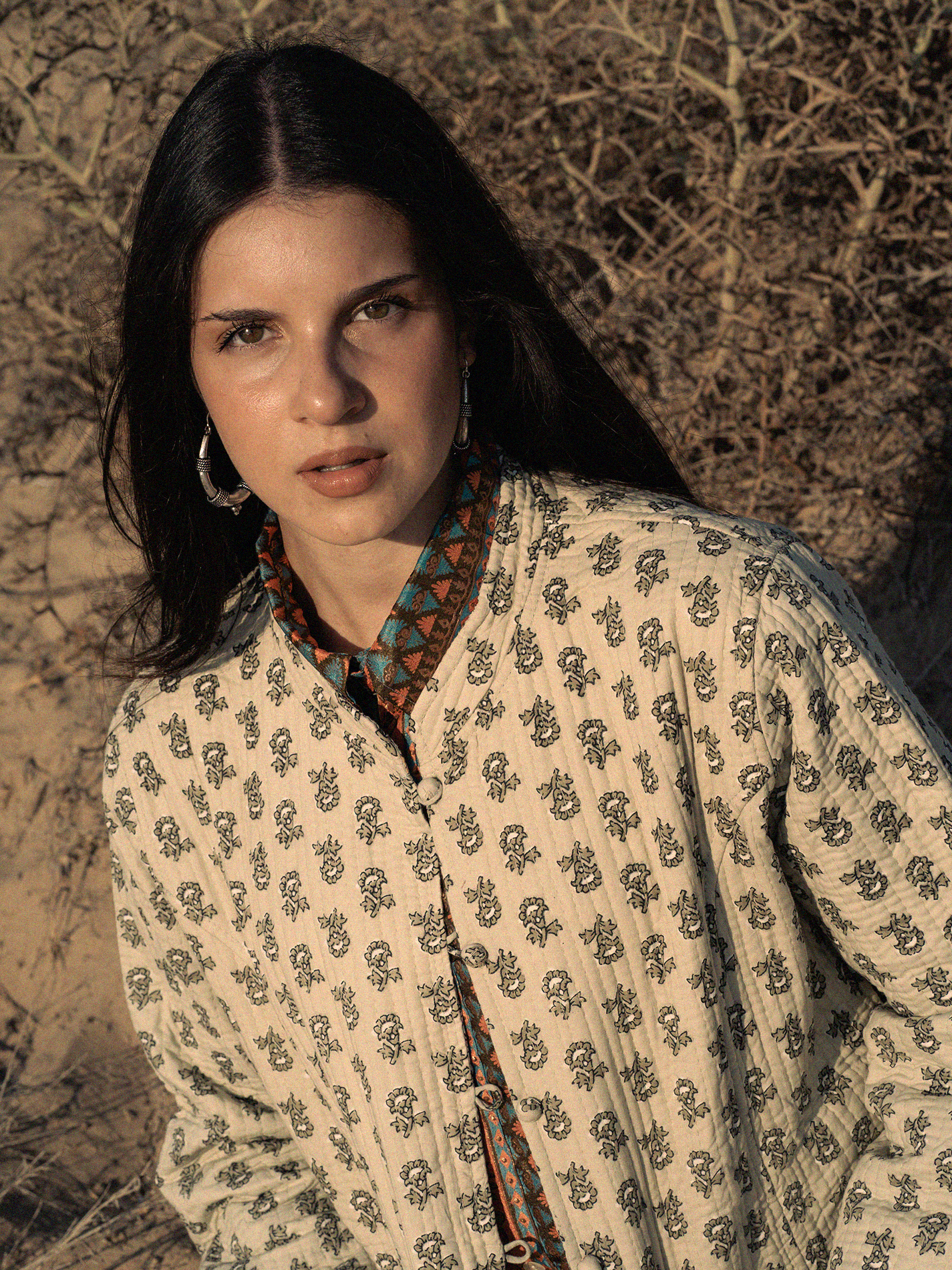 Giacca Kantha - Ghiaccio