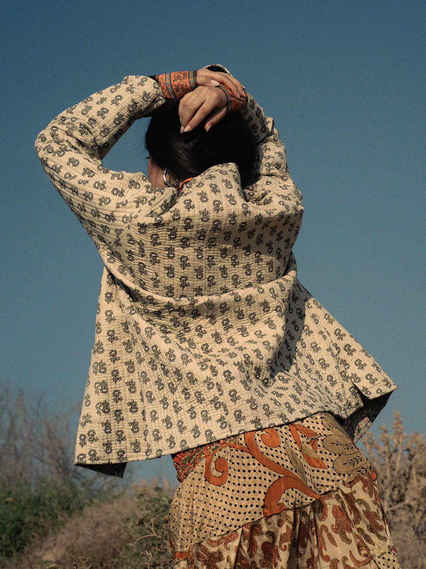 Giacca Kantha - Ghiaccio