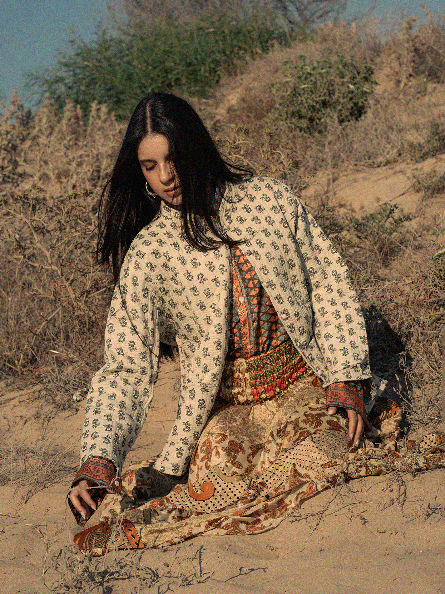 Giacca Kantha - Ghiaccio