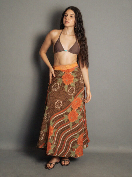 Gonna etnica lunga a portafoglio fiori rossi – India (2)