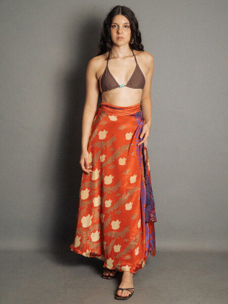 Gonna etnica lunga a portafoglio mele – India (2)