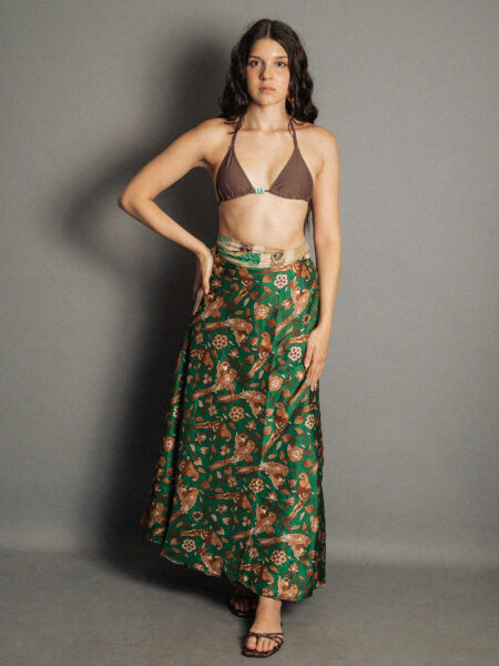 Gonna etnica lunga a portafoglio verde – India (2)