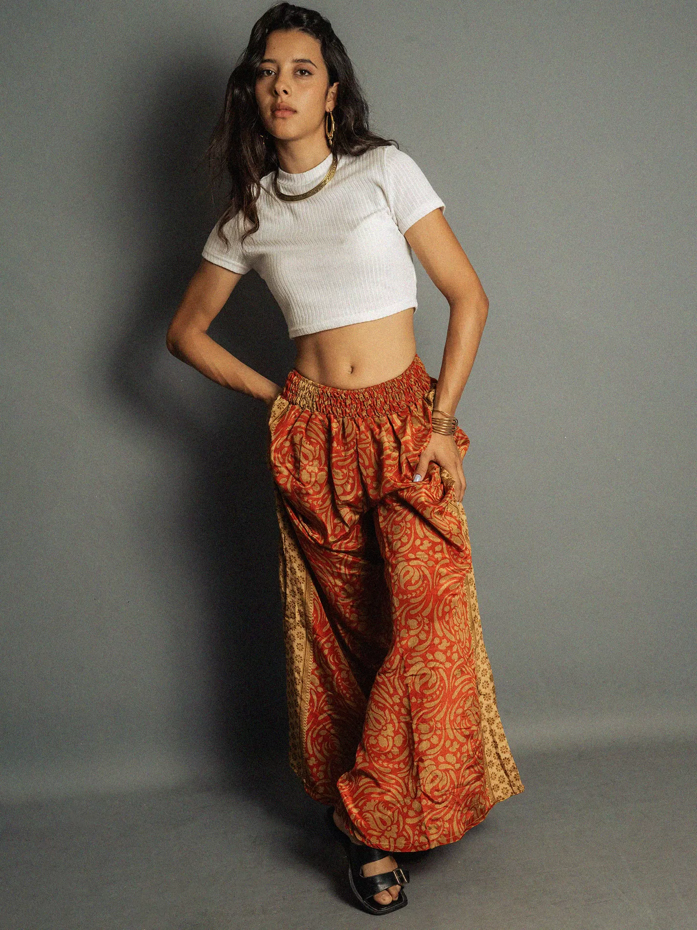 Pantalone rosso e ocra - Lucknow