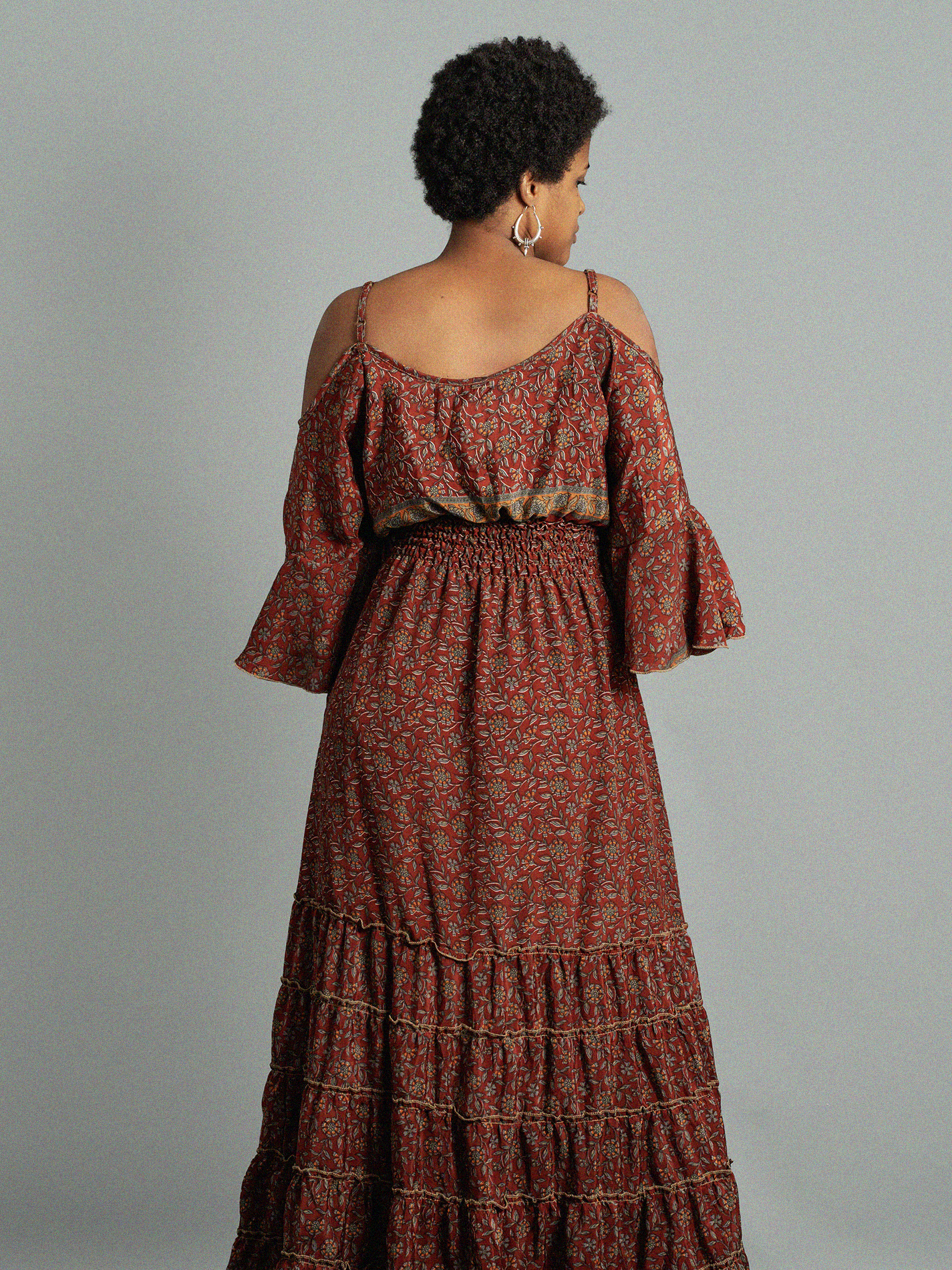 Abito lungo con bretelle rosso - Nagpur