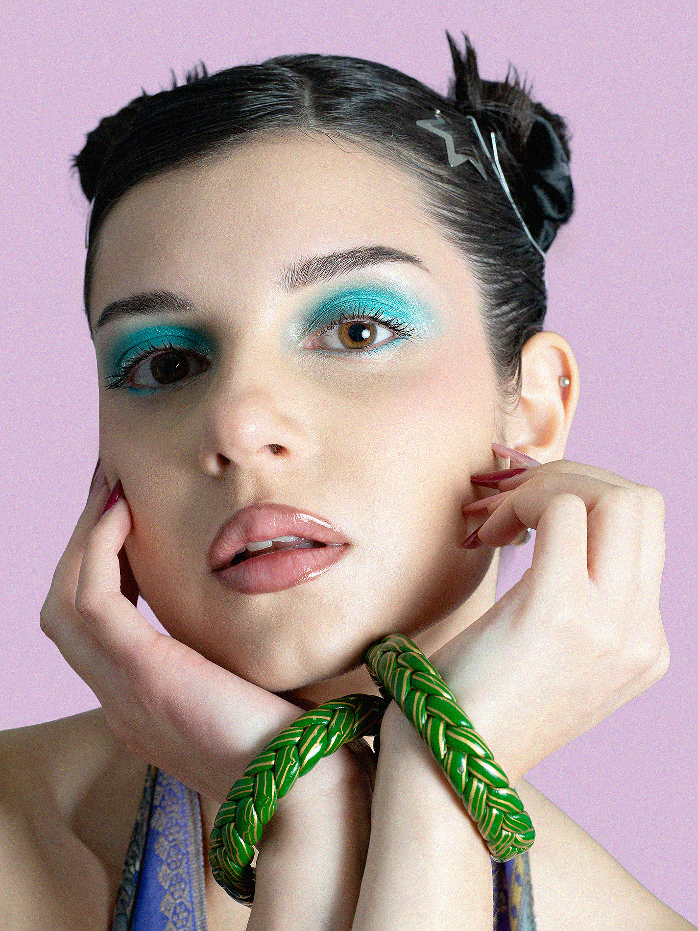 Coppia di Bangle Intrecciati - Small -  Ø 6.5 cm