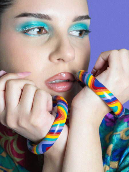 Coppia di Bangle Lisci e Larghi - Large - Ø 7 cm (2)