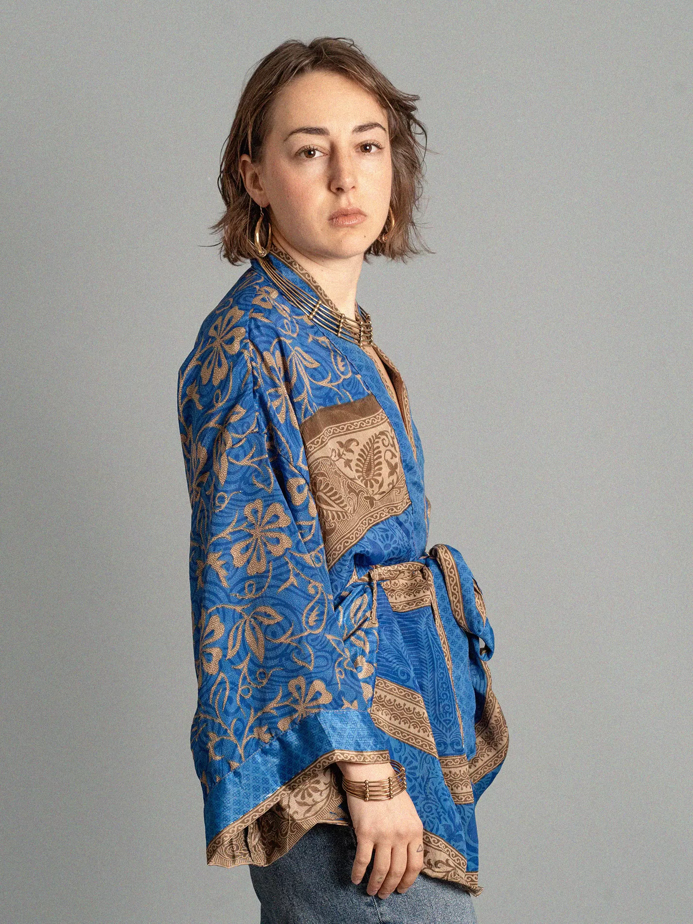 Kimono corto blu - Kerala