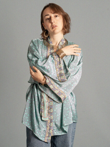 Kimono corto celeste - Kerala