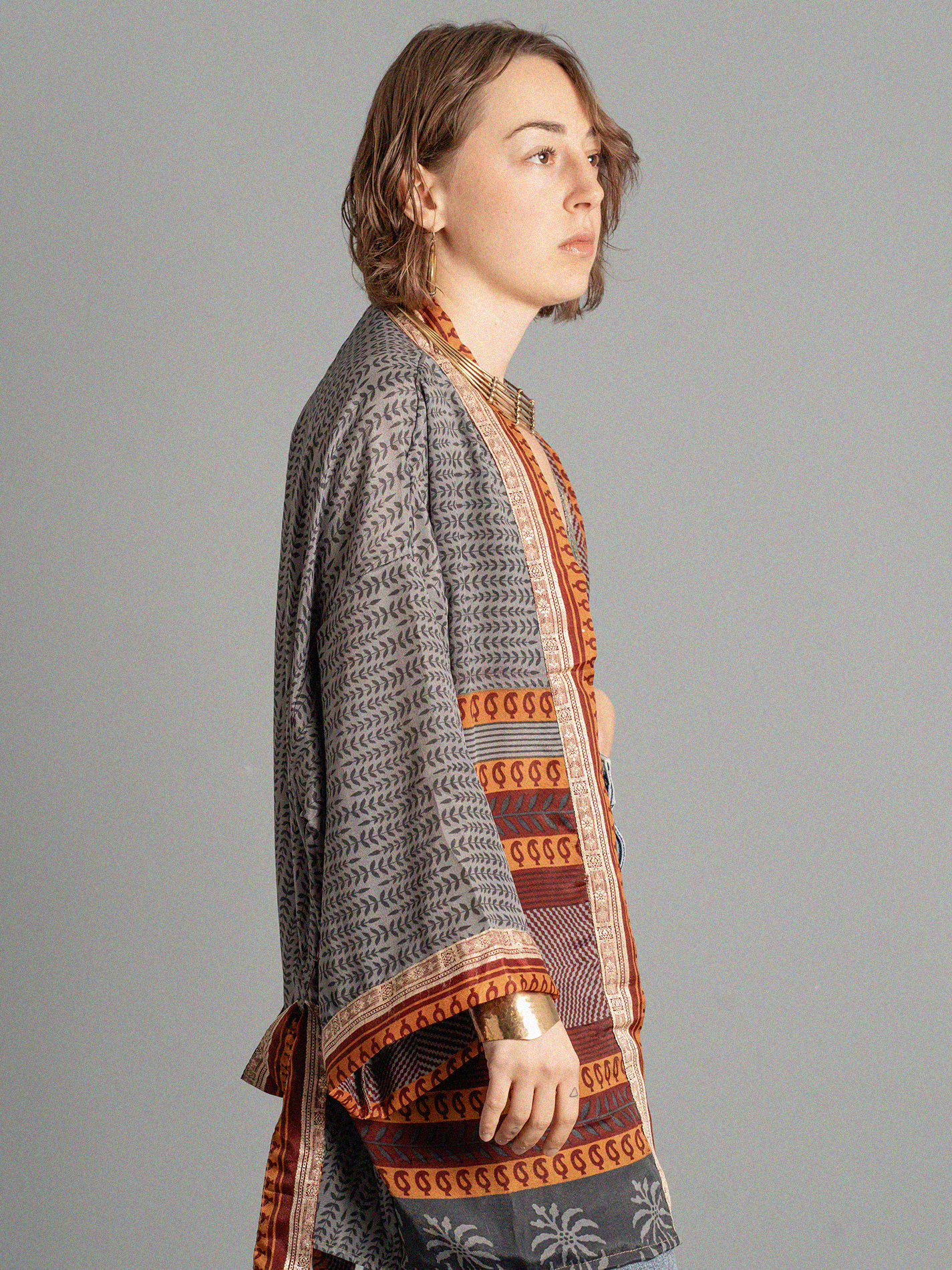 Kimono corto grigio - Kerala