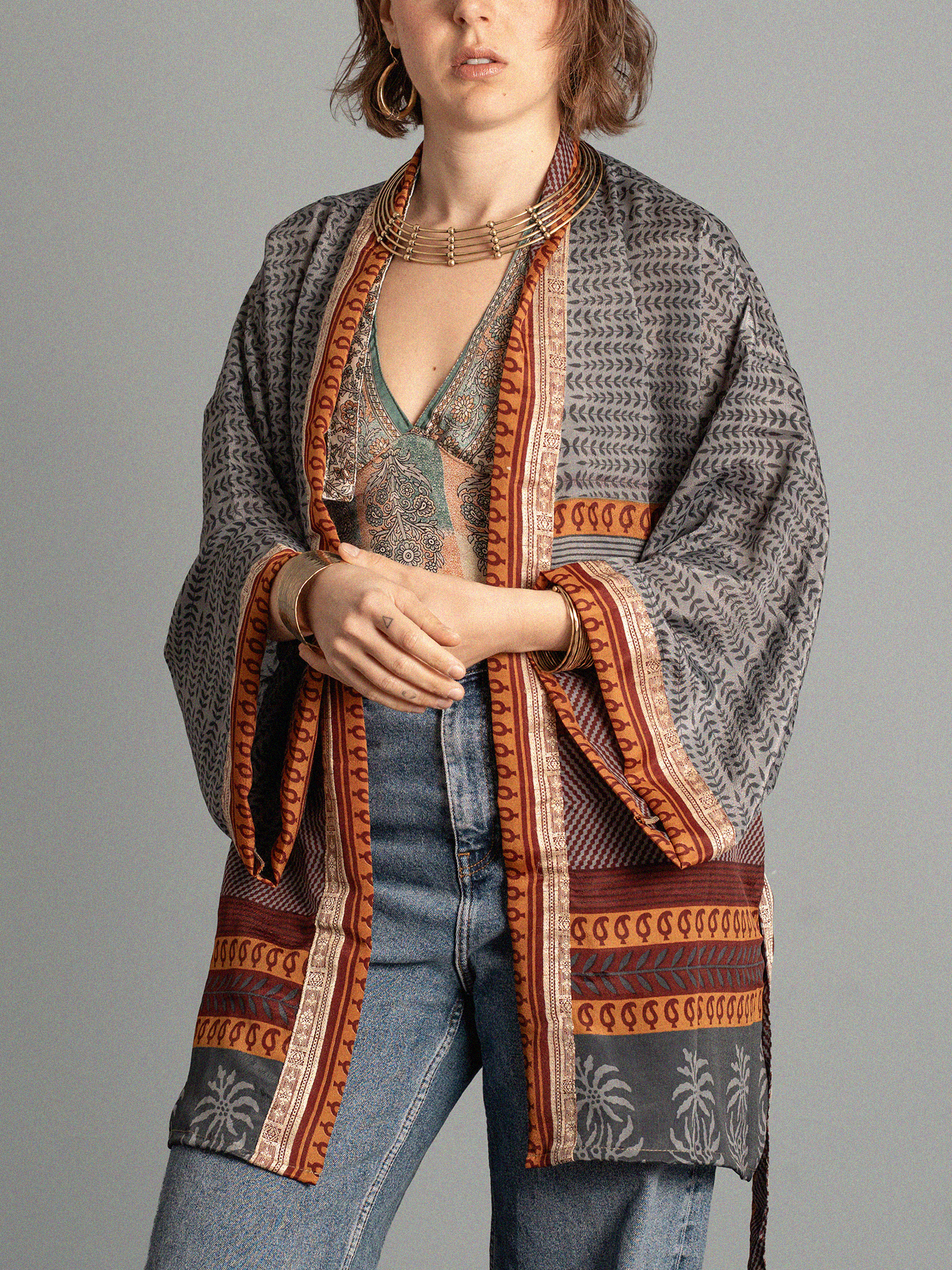 Kimono corto grigio - Kerala