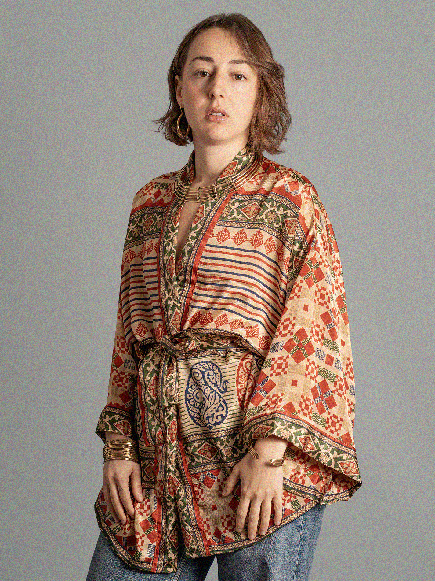 Kimono corto quadri - Kerala