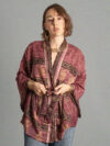 Kimono corto rosso ribes - Kerala
