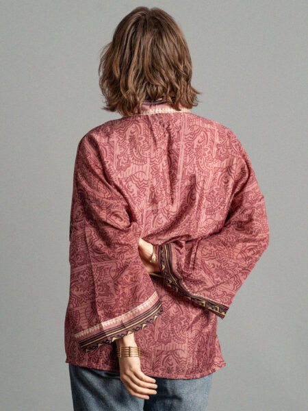 Kimono corto rosso ribes - Kerala (2)