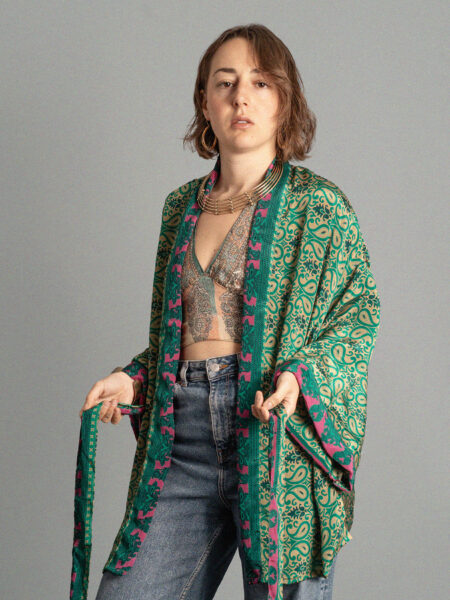 Kimono corto verde - Kerala