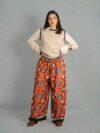 Pantalone SM rosso con fiori - Gurgaon