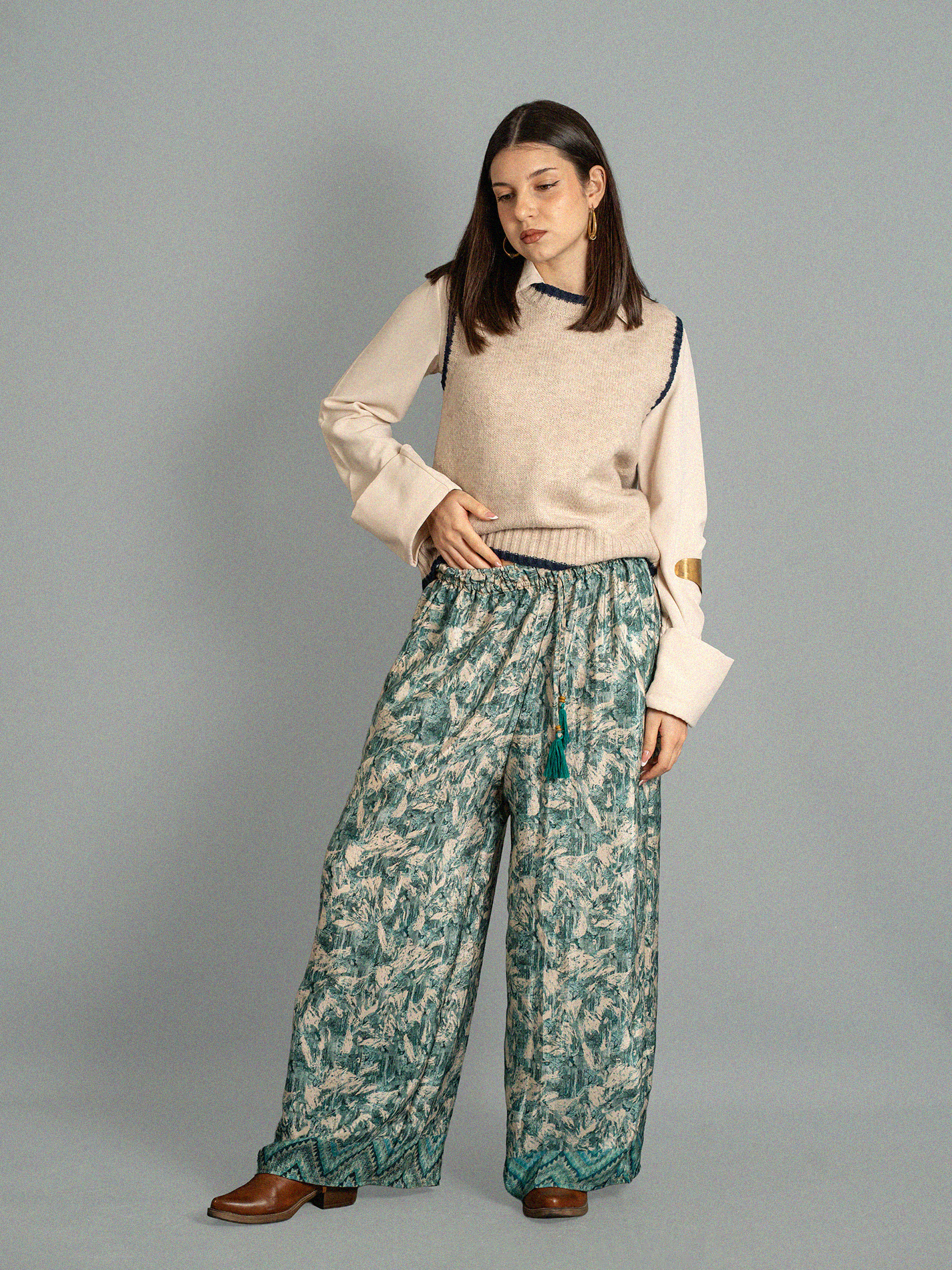 Pantalone SM verde e bianco - Gurgaon