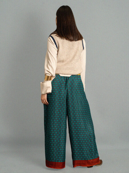 Pantalone SM verde e viola - Gurgaon (2)