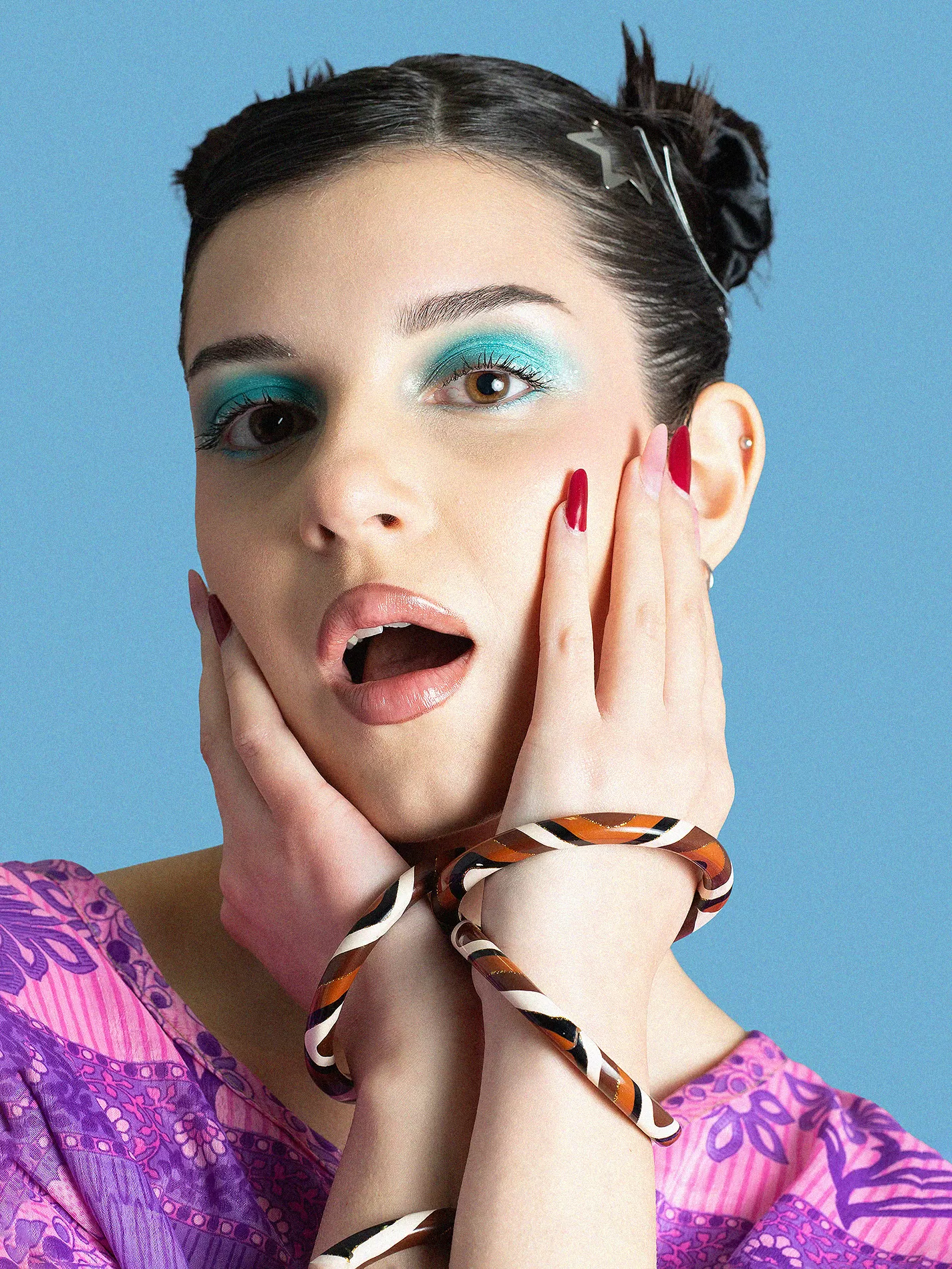 Poker di Bangle Lisci e Sottili - Large -  Ø 7 cm