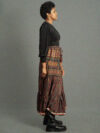 Gonna lunga nero e rosso - Bikaner